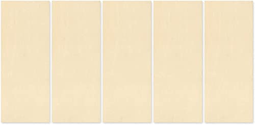 Natural Unpainted DIY Crafts - Wood Craft Slats - Set of 5 (2 x 5 Inches) CraftMedley