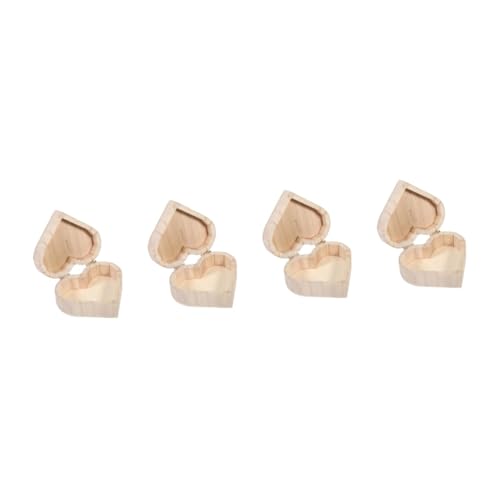 ABOOFAN 4pcs Earrings Coin Case Jewelry Organizer Tray Engagement Ring Bracelets Storage Boxes Ring Chest Organizer Decorative Jewelry Case Ring Case ABOOFAN