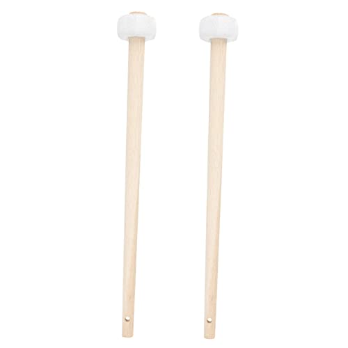 SUPVOX 2pcs Gong Hammer Music Accessories Electronic Accessories Electronic Drum Sticks Goner Striker Rubber-head Gong Mallets 5a Wood Pin Small SUPVOX