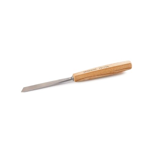 PFEIL "Swiss Made" 12mm # 1 Sweep Skew Cut Chisel - Single Bevel - WoodArtSupply