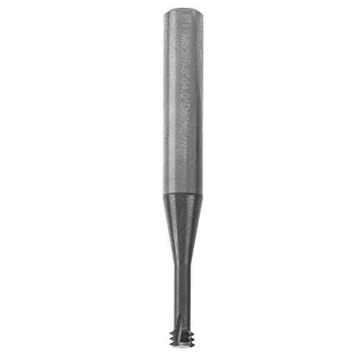CNC End Mill Set, 3-Flute Metric 60° Tungsten Steel End Mill Engraving Milling Cutter CNC Router Bits Thread Milling Cutter M5x0.8xD6x50,Milling Garosa
