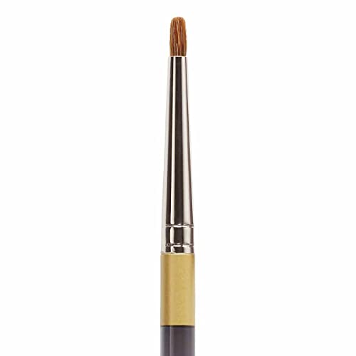 KINGART Premium Original Gold 9272-XS Dome Round Blender Artist Brush, Natural Hair, Short Acrylic Handle, for Acrylic and Oil Painting, Size XS KINGART