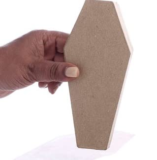 Factory Direct Craft Unfinished Paper Mache Coffin Boxes - 6 Casket Shaped Boxes for Halloween or Gothic Weddings and Decorations Factory Direct Craft