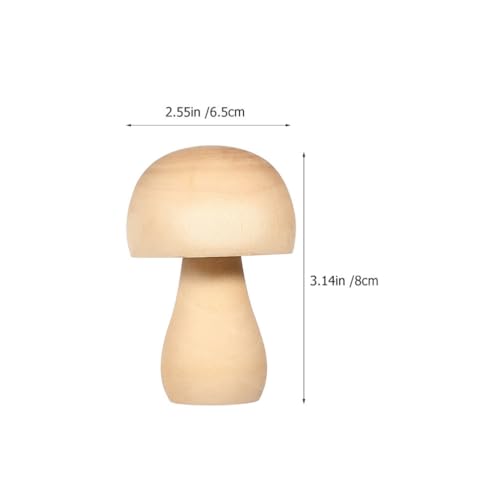 Kisangel 36 Pcs Unfinished Wooden Mushrooms Plain Craft Wood Wooden Ornaments for for Arts and Crafts Projects Decoration Kisangel