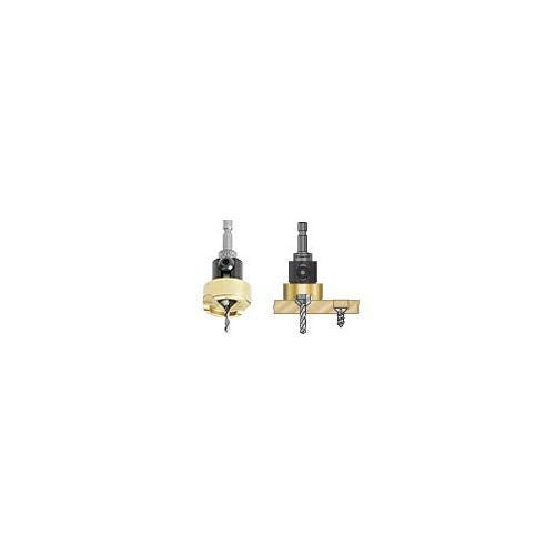 Amana Tool 55227 Carbide Tipped 82 Degree Countersink Set with Adjustable Drill Bit Depth Stop and No-Thrust Ball Bearing 3/8 Dia x 1/8 Drill Dia x Amana Tool