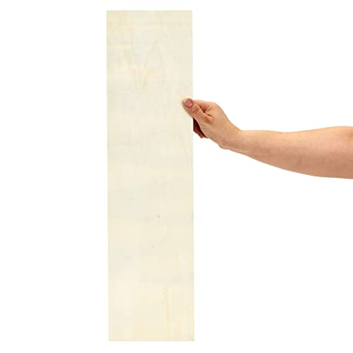 4 Pack Unfinished Wood Panels for Painting, DIY, Arts and Crafts, Deep Cradle Boards, 6x23 Inch Wood Canvas, Blank Wooden Sign for Wall, Home, Bright Creations