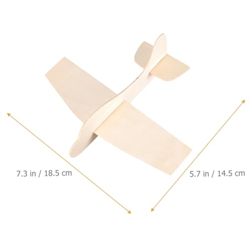 Vaguelly 15pcs Blank Wood Aircraft Toys DIY Wooden Plane Wooden Airplane Puzzle DIY Blank Wooden Airplane Unfinished Wood Airplanes Unpainted Wood Vaguelly