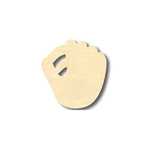 Unfinished Wood Baseball Mitt Shape - Sports - Kids Room Decor - up to 24" DIY 8" / 1/2" 24 Hour Crafts