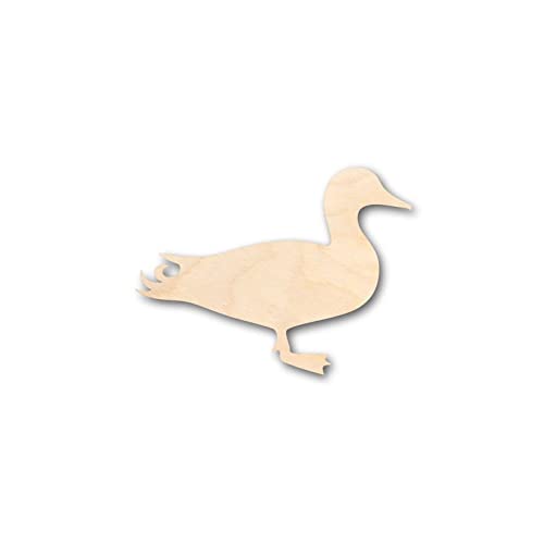 Mallard Duck Wood Craft Unfinished Wooden Cutout Art DIY Wood Sign Inspirational Wall Plaque Retro Wood Hanging Sign Decor for Home Bathroom Indoor Arupkeer