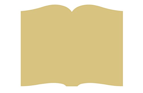 Open Book Cutout Unfinished Wood Kids Nursery Home Decor School Preschool Daycare Door Hanger MDF Shaped Canvas Style 1 Diverse Woodworking