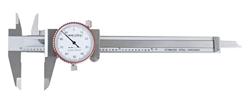 Accusize Industrial Tools 0-4 inch by 0.001 inch Precision Dial Caliper, Stainless Steel, in Fitted Box, P920-S214 Accusize Industrial Tools
