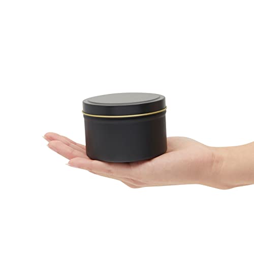 Bright Creations 24 Pack Candle Tins 8 oz with Lids and Labels for Candle Making (Black) Bright Creations
