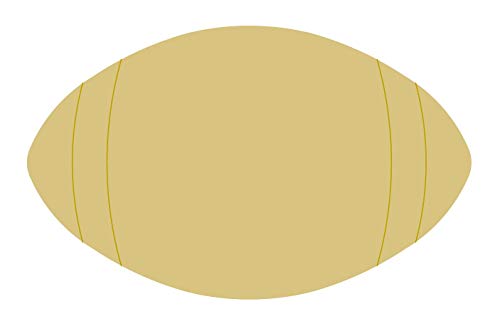 Football Cutout Unfinished Wood Sports Themed Locker Room Door Hanger MDF Shape Canvas Style 1 (6") Diverse Woodworking