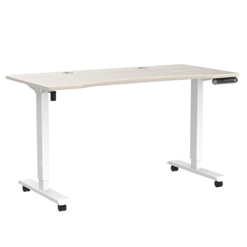 Radlove Electric Standing Desk, 55 x 30 Height Adjustable Computer Desk Sit Stand Desk Home Office Desks with Splice Board and A Under Desk Cable Radlove