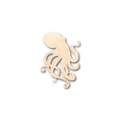 Unfinished Wood Octopus Shape - Craft - up to 36" DIY 16" / 1/4" 24 Hour Crafts