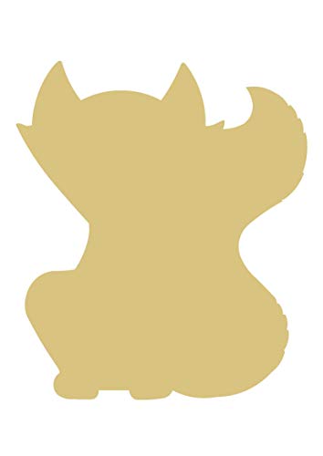 Fox Cutout Unfinished Wood Wolf Coyote Bushy Tail Forest Animal Zoo MDF Shape Canvas Style 3 Diverse Woodworking