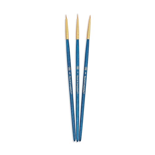 Royal & Langnickel Royal Zip N' Close Gold Taklon Detail 3-Piece Brush Set (RSET-9109) Royal & Langnickel