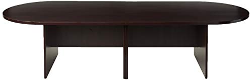 Boss Office Products 10Ft Race Track Conference Table, Mahogany Boss Office Products