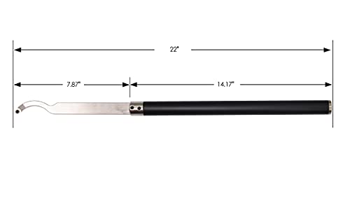 Swan Neck Hollower Carbide Tipped Lathe Chisel Mini Tools Bar Wood Turning Tool Set with Ci3 12mm Round Carbide Insert Cutter for Wood Hobbyist or Asieg Tool