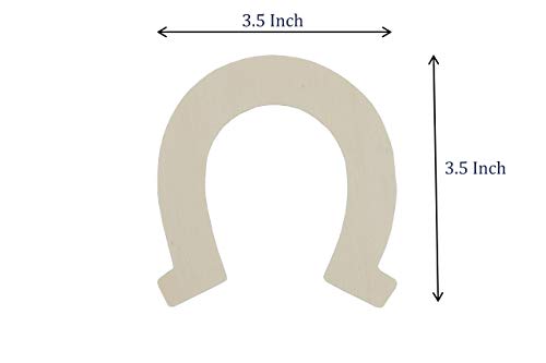 Creative Hobbies 3.5 Inch Unfinished Wooden Horseshoe Shapes - Ready to Paint or Decorate for Crafts, Projects & Events | Pack of 24 Creative Hobbies