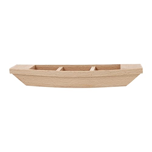 Kisangel 1pc Miniature Wooden Boat Wooden Boat Unfinished Boat Wooden Mini Wood Boat Wooden Row Boat Unfinished Wood Boat Outdoor Toys Oars Canoe Kisangel