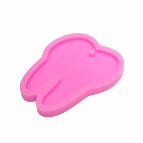 Shiny Glossy Tooth Dentists Shape Silicone Molds for DIY Craft Keychain Polymer Clay Mold Necklace Epoxy Pendant Jewellery Resin Crafting Making Cake Guratapa