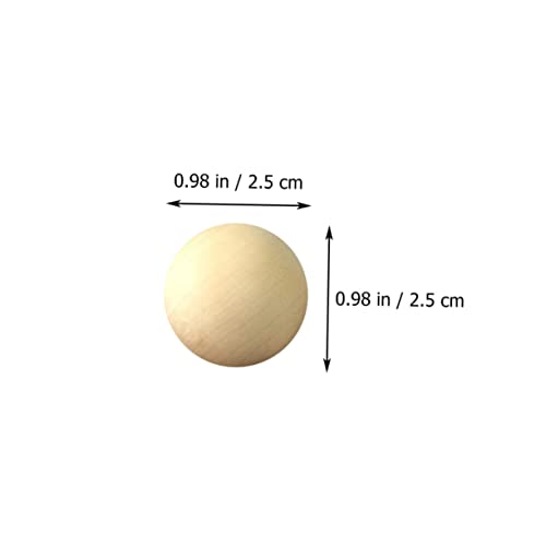 SEWACC 60PCS Wooden Beads Small Wooden Balls Wooden Balls for Crafts paintable Wooden no Hole Wood Beads Round Wood Balls Unfinished Wood Beads gnome SEWACC