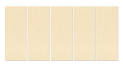 Natural Unpainted DIY Crafts - Wood Craft Slats - Set of 5 (2 x 5 Inches) CraftMedley