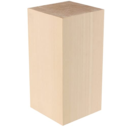 MUKCHAP 6 Pack Basswood Block, 6 x 3 x 3 Inch Basswood Carving Blocks, Large Unfinished Soft Wood Blocks for Crafts Carving and Whittling MUKCHAP
