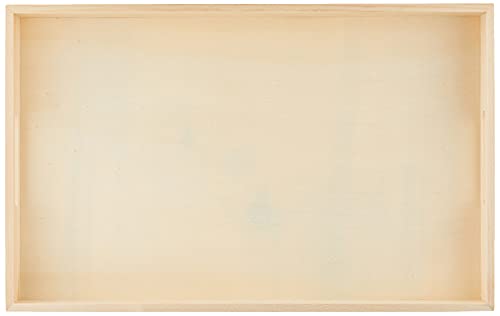 Multicraft Imports WS410 5-Piece Paintable Wooden Trays with Handles, 6-5/8 by 13-Inch to 10-1/8 by 16-1/8-Inch Multicraft Imports