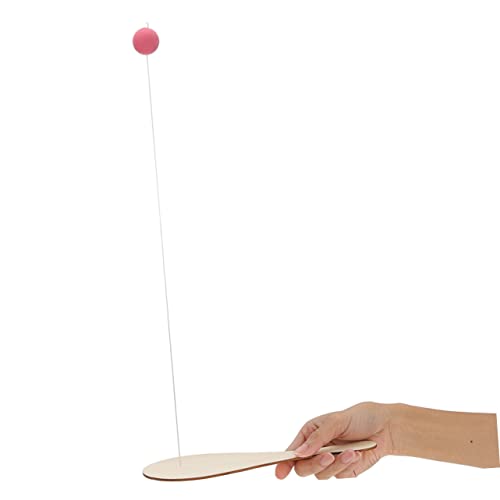 MERRYHAPY 10pcs White Billet Wooden Racket Rubber Manual Child MERRYHAPY