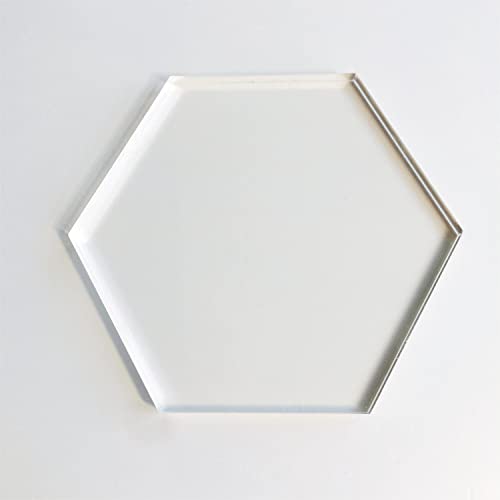 Coaster Template, Clear Acrylic Template, Woodworking Router Template (Hexagon) Phocaea