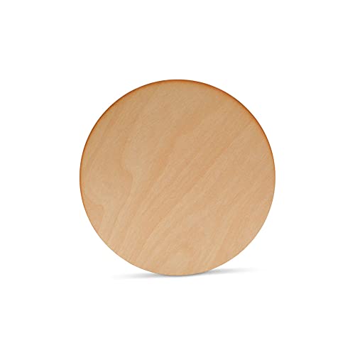 Unfinished Circles 5 inch, 1/8 Inch Thick, Pack of 5 Round Discs with Rustic Burnt Edges for Christmas Tree Decor, by Woodpeckers Woodpeckers