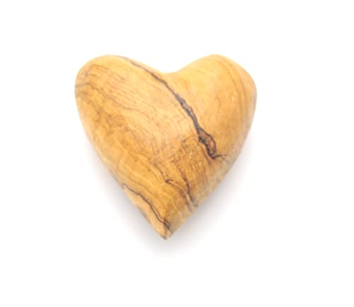 Handmade Wooden Hearts, Set of Two Olive Wood Carved Hearts from the Holy Land, Carved Wood Hearts for gifts Anniversary Valentine Gift, Loss Love, iHoly Land Crafts