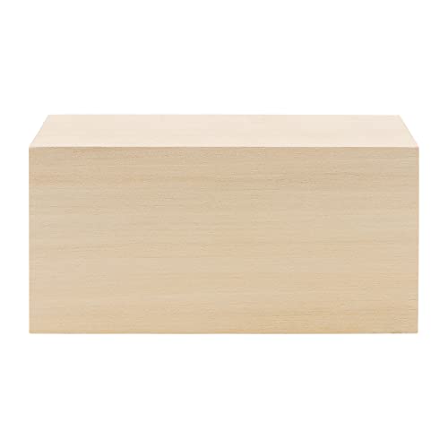 JOIKIT 4 Pack 6 x 3 x 3 Inches Basswood Carving Blocks, Unfinished Soft Wood Blocks, Kiln Dried Whittling Blocks Whittle Kit Craft Wood Carving Kit JOIKIT