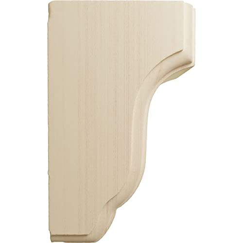 Ekena Millwork COR02X02X04CPRW Capistrano Mission Wood Corbels, 2 1/2"W x 2 3/4"D x 4 1/2"H, Rubberwood Ekena Millwork