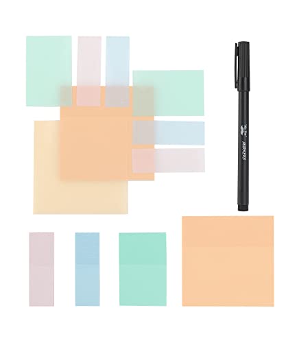 Mr. Pen- Transparent Sticky Notes, 200 pcs, Pastel Colors, See Through Sticky Notes, Sticky Notes Transparent, Sticky Notes Clear, Annotation Sticky Mr. Pen
