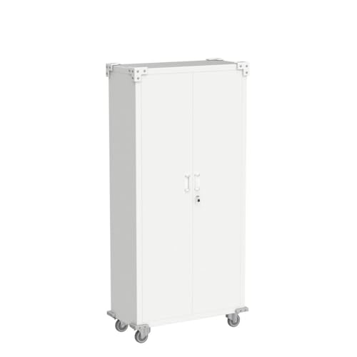 VINGLI 72" Tall Metal Storage Cabinets with Doors and 4 Adjustable Shelves for Garage, Office, Classroom, Laundry&Utility Room with Wheels, Grey, 32W VINGLI