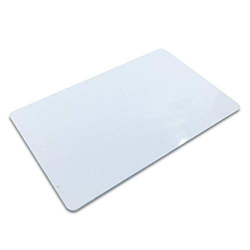 ebamaz 50pcs Thick 0.45mm Sublimation Metal Business Cards Aluminum Blanks 3.4x2.1X0.018 inch for Color Print Laser Engrave (Pearl White) ebamaz
