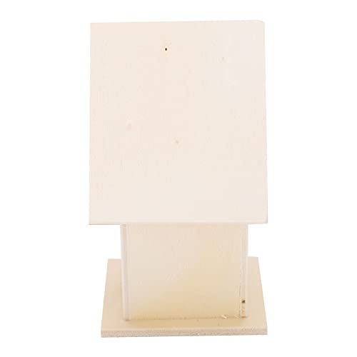 Wooden Bird House, Unpainted DIY Bird Feeder Houses Unfinished Birdhouse for Decorations Indoors Gardens(Single Layer No. 3) Zerodis