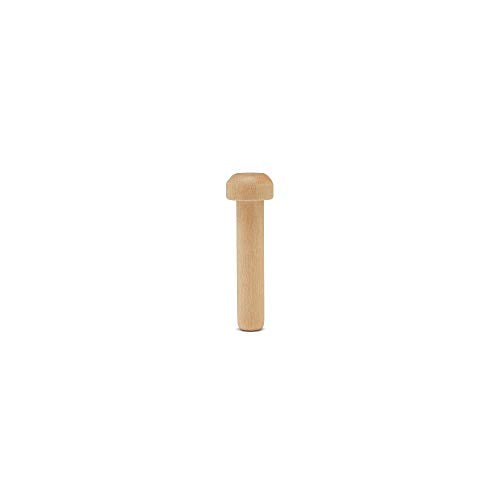 Wood Axle Pegs 1-1/4-inch, Pack of 25 Mini Wooden Peg for Wood Train Craft, Fits 1/4-inch Hole Wooden Wheels for Crafts, by Woodpeckers Woodpeckers