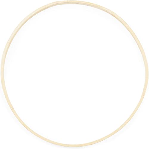 Bamboo Rings for Crafts, Macrame, and Dreamcatchers (10.2 Inches, 12 Pack) Bright Creations