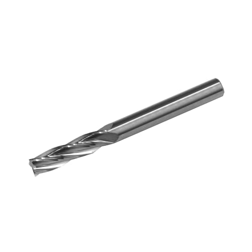 Square End Mill JESTUOUS Carbide 4 Spiral Flute Drill Bits 1/4" Shank Dia.1" Cut Length for Milling Metal,1 Piece JESTUOUS