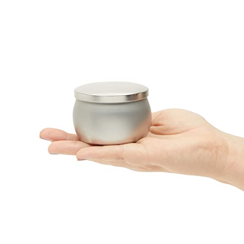 Bright Creations 24 Pack Small 4 oz Candle Tins for Making Candles with Lids, Round Containers for DIY Crafts (Silver, 3 x 2 in) Bright Creations