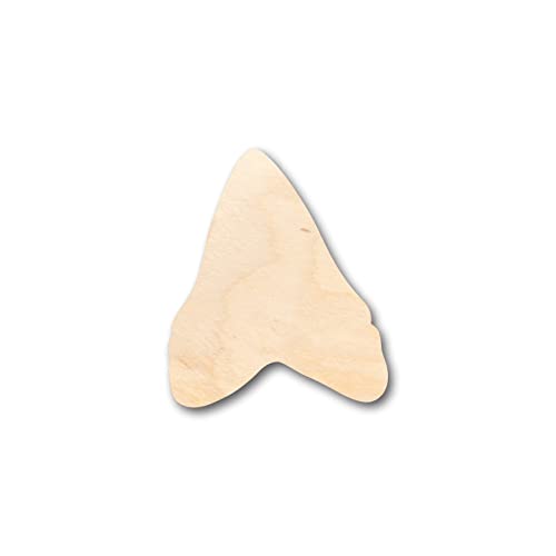 Unfinished Wood Shark Tooth Shape - Craft - up to 36" DIY 10" / 3/4" 24 Hour Crafts