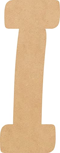 Unfinished Wood Letter 3" Blank I Muthike Font, Wooden Alphabet Letter for Decoration, MDF DIY Craft NEXTCraft