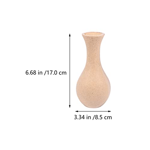 Happyyami 4pcs Unfinished Wood Vase Blank Flower Vase Bud Vase Paint Your Own Vase Natural Flower Container for DIY Hand Painting Flower Craft Kit Happyyami