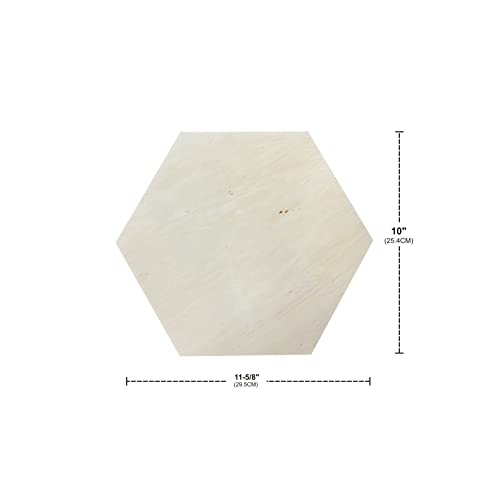 Unfinished Wooden Panels for Painting, Blank Wood Hexagon Framed Boards for Crafting Art Pouring (10x11.6 in, 6 Pack) Cregugua