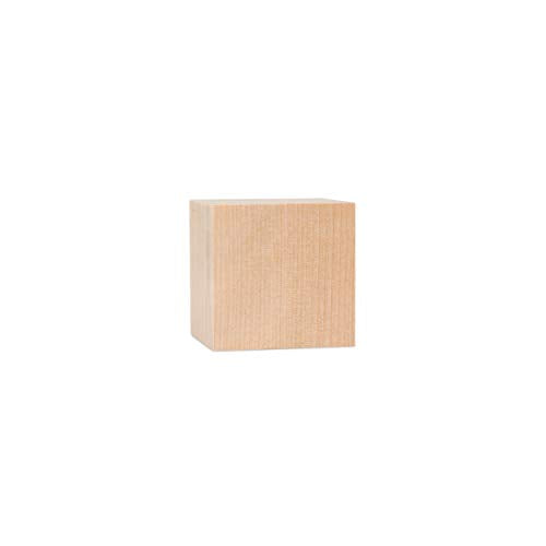 Unfinished Wooden Blocks 7/8 inch, Pack of 50 Small Wood Cubes for Crafts and DIY Home & Baby Decor, by Woodpeckers Woodpeckers