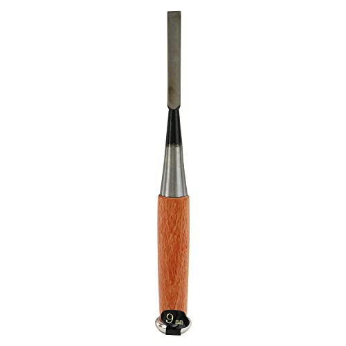 Sakura Woodcarving Flat Socket Chisel 9mm Affordable Japanese Carving Wood Woodworking Tool with SK-5 Steel Blade 与板利器(Yoitariki)
